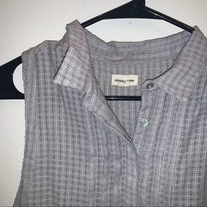 Grey Silence + Noise, button-up tank top